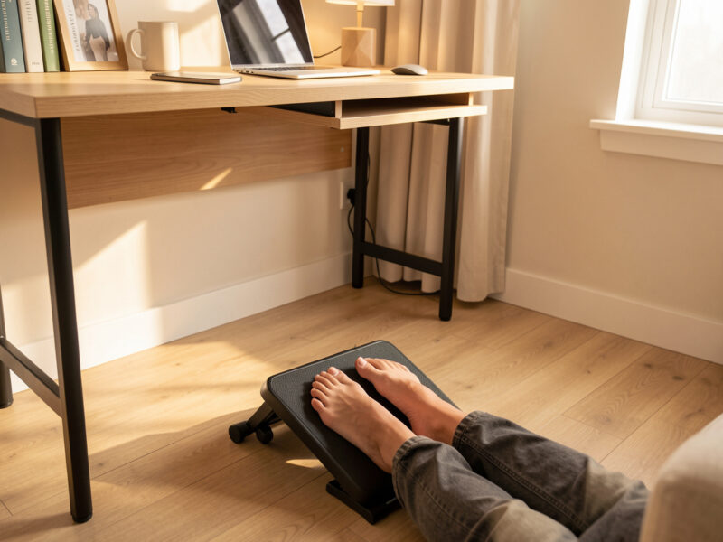 Footrest Guide for Desk Work: When Your Feet Don’t Reach